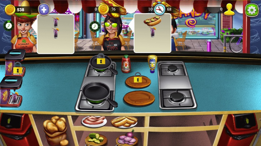 画面左にジューサーが登場！フレッシュジュースを提供