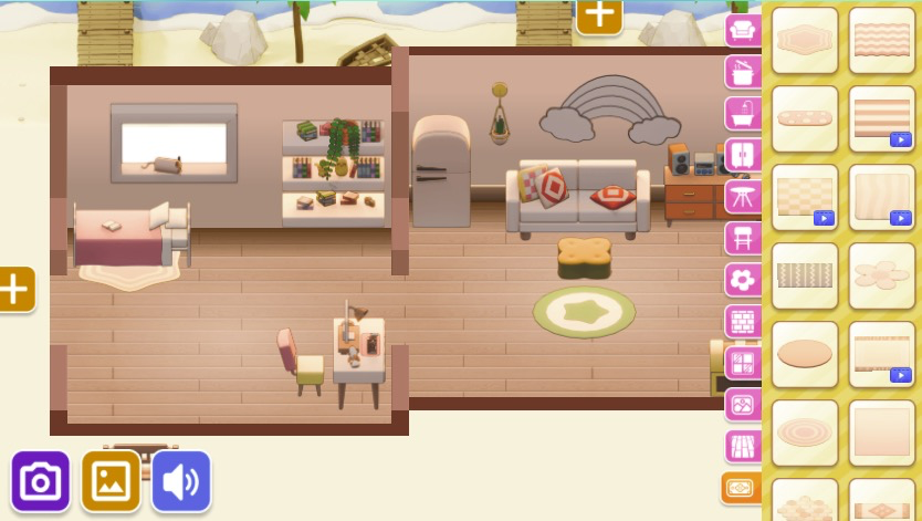 ベッドの下にカーペットを敷いて部屋を暖かく演出