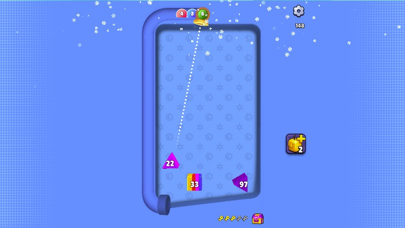 障害物を狙ってタップし、戦略的にボールの軌道を決めよう