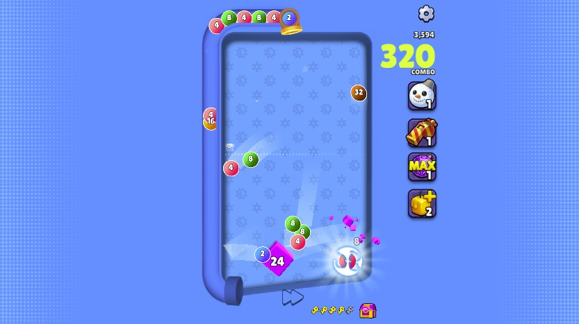 ボールが増えて画面を埋め尽くす爽快感を味わえる瞬間