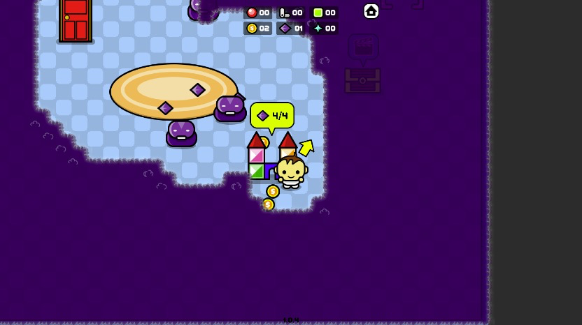 敵を倒しながら広大な部屋を探検するスリリングな冒険