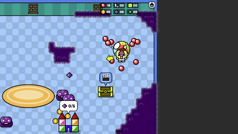 ボールを攻撃すると得られる丸いトークンで報酬をゲット