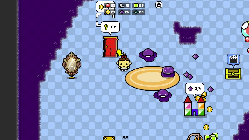 敵を倒すと手に入る菱形のトークンで更なるアイテムを獲得