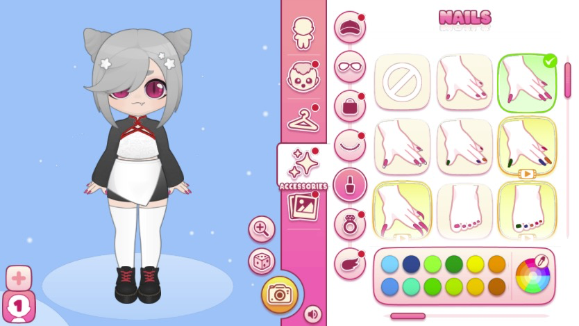 ネイルのデザインも選べて、細部までこだわったスタイルを実現