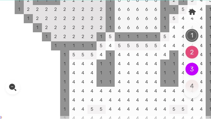 番号が振られたカラーを使って、指示通りに色を塗り進めよう