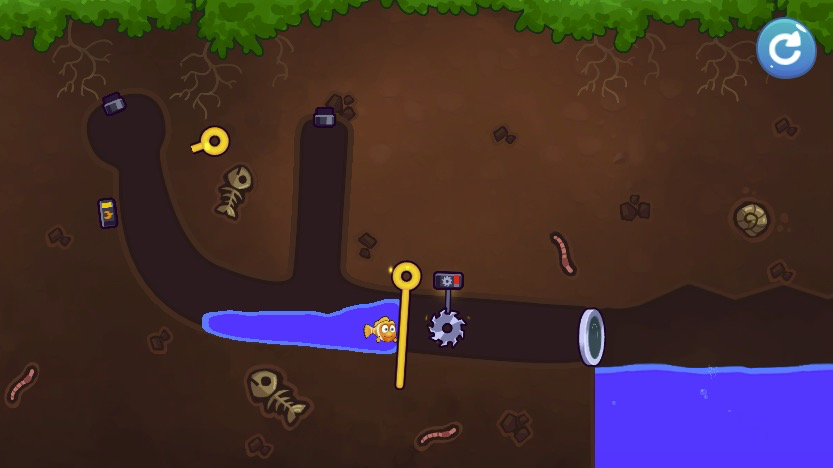 危険な刃物を避けながら安全に進むスリル満点の場面