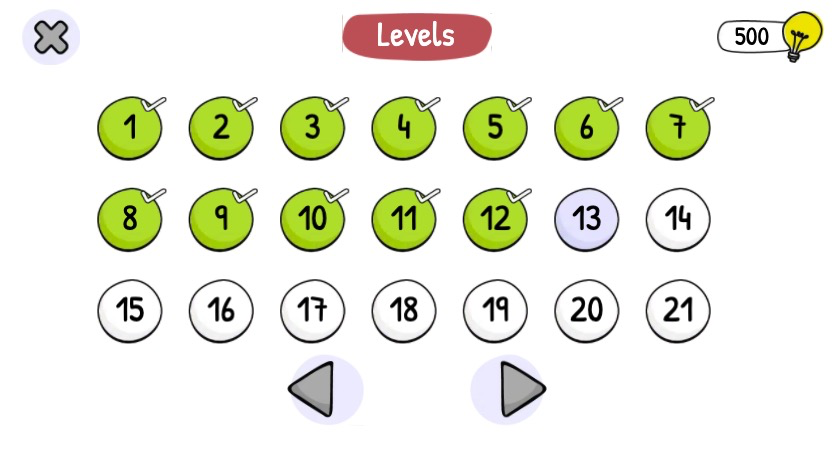 豊富なレベルが用意されており、飽きることなく楽しめる