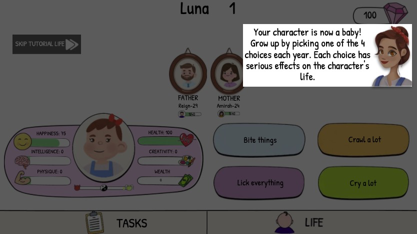 物語は赤ちゃんから始まり、成長を見守る