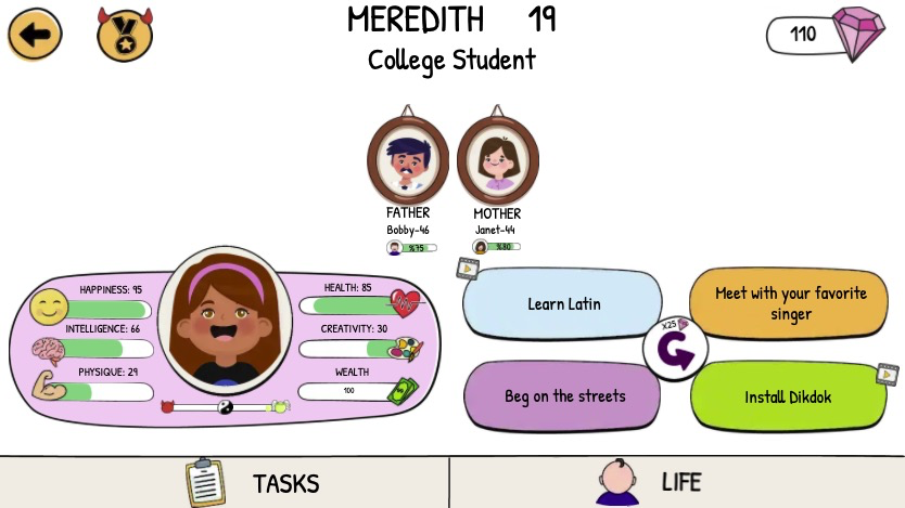 特定の選択肢には動画視聴が必要になる場面も
