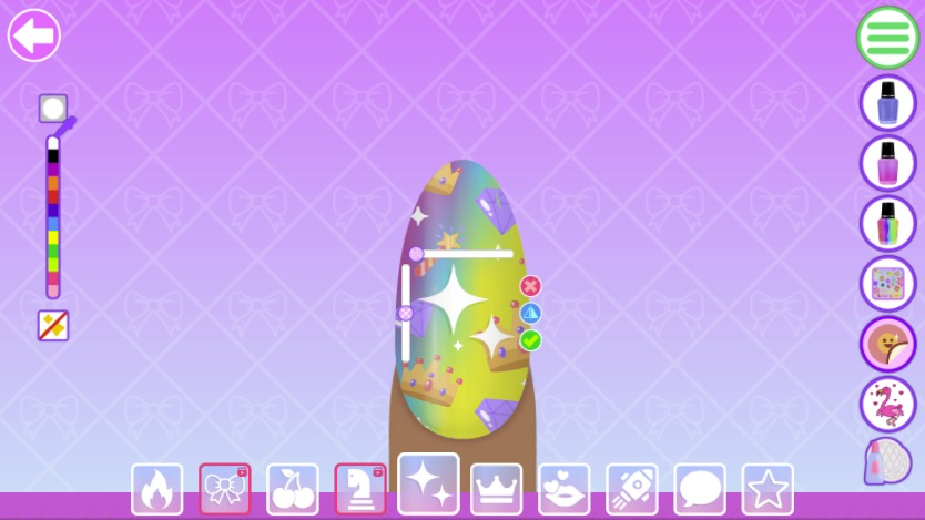 可愛らしいシールを貼ってネイルを華やかに