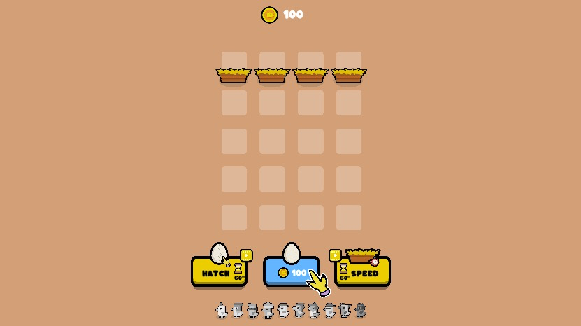 画面をタップして、まずは卵を出現させよう！