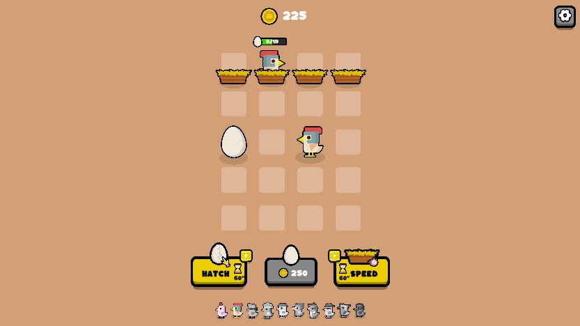 鶏を上に配置すると、自動で卵を産んでくれる便利な機能！