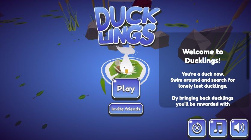 スタート画面でアヒルの鳴き声が癒し効果抜群！