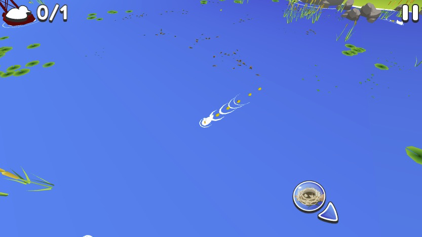 プレイヤーの後を追う子アヒルたちが愛らしい