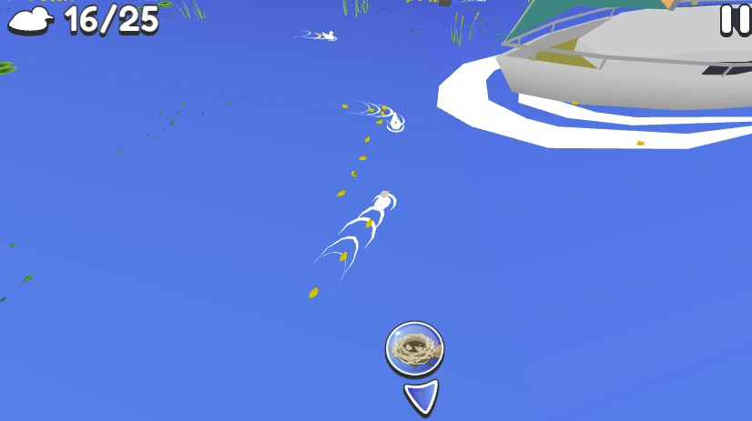 船にぶつからないように注意しながら泳ごう