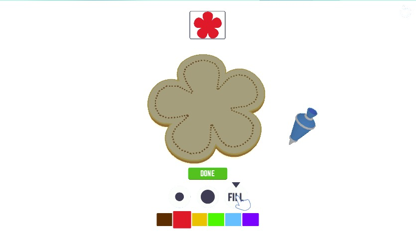 クッキー全体を塗る時はFILLで一気にクリームを塗ろう