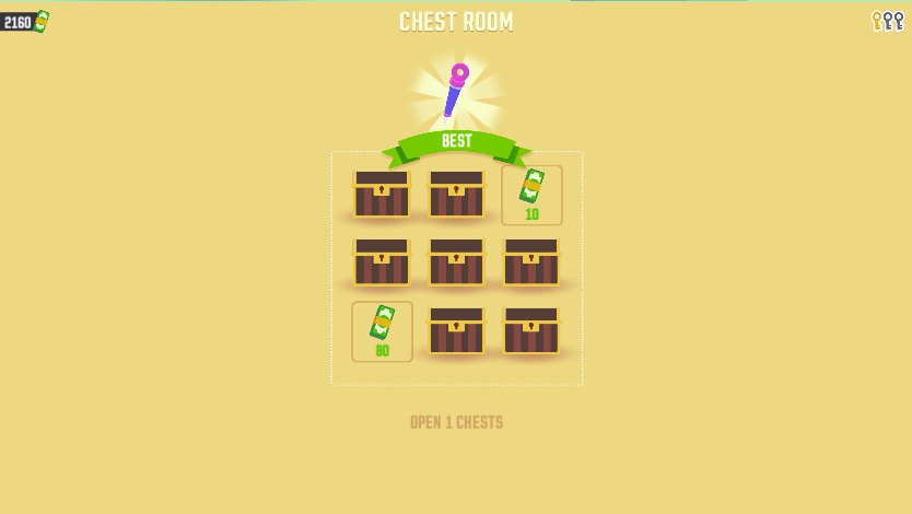 ボーナスで宝箱を開け、アイテムやお金をゲット