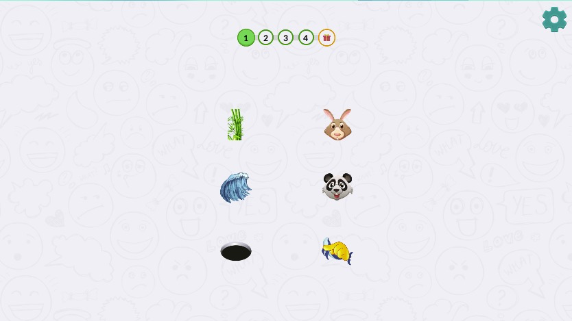 ドラッグで関連絵文字を線でつなぎ、パズルを解こう！