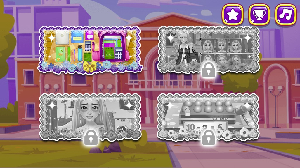 学びのステップに沿った4段階のメニューで進行度を確認