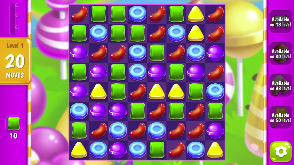 同じスイーツを3つ並べて消す爽快パズルアクション