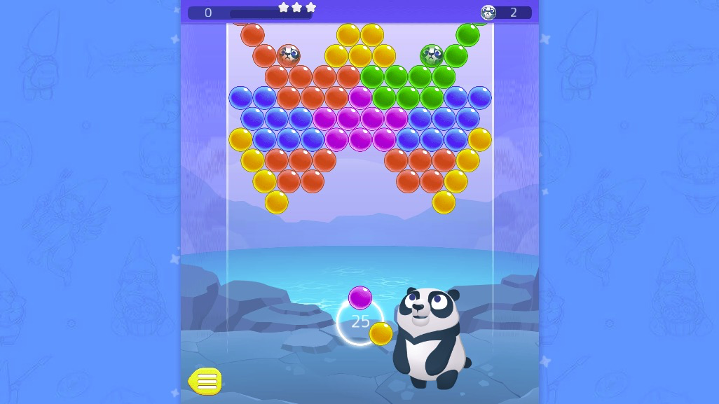 かわいらしいパンダが登場し、プレイヤーを癒してくれる