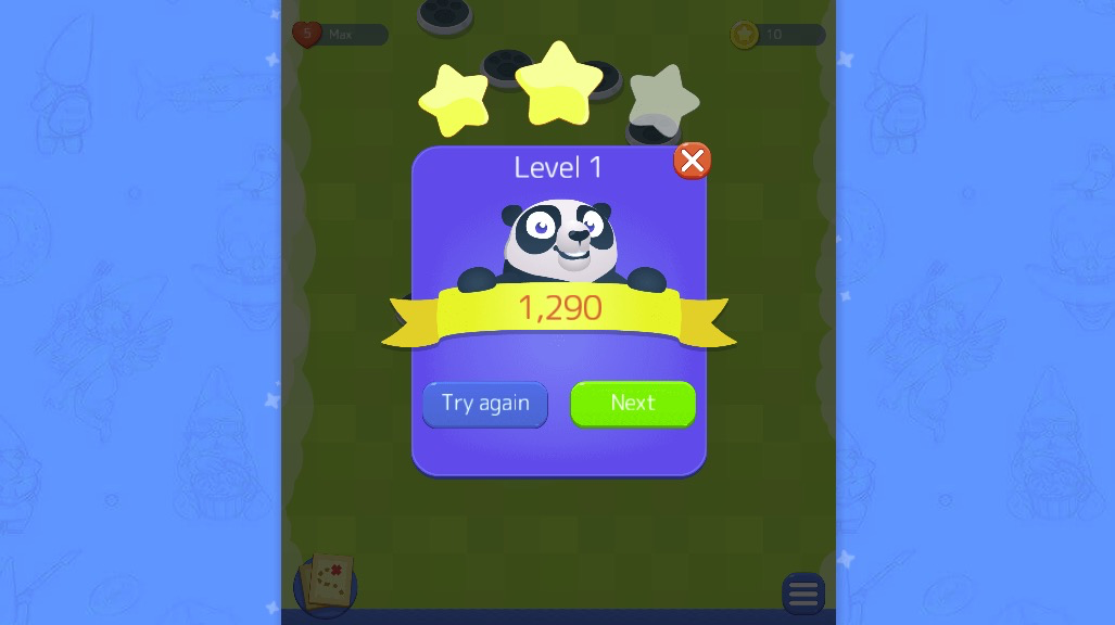 ステージクリア後にスコアを確認して達成感を味わおう