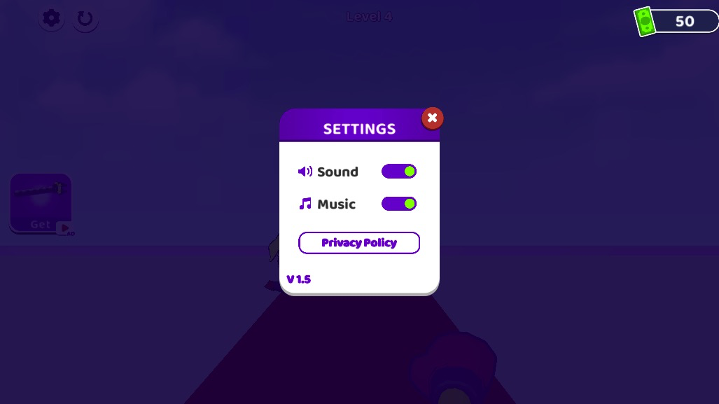 サウンドと音楽のオンオフが可能で、自分好みのプレイ環境に調整
