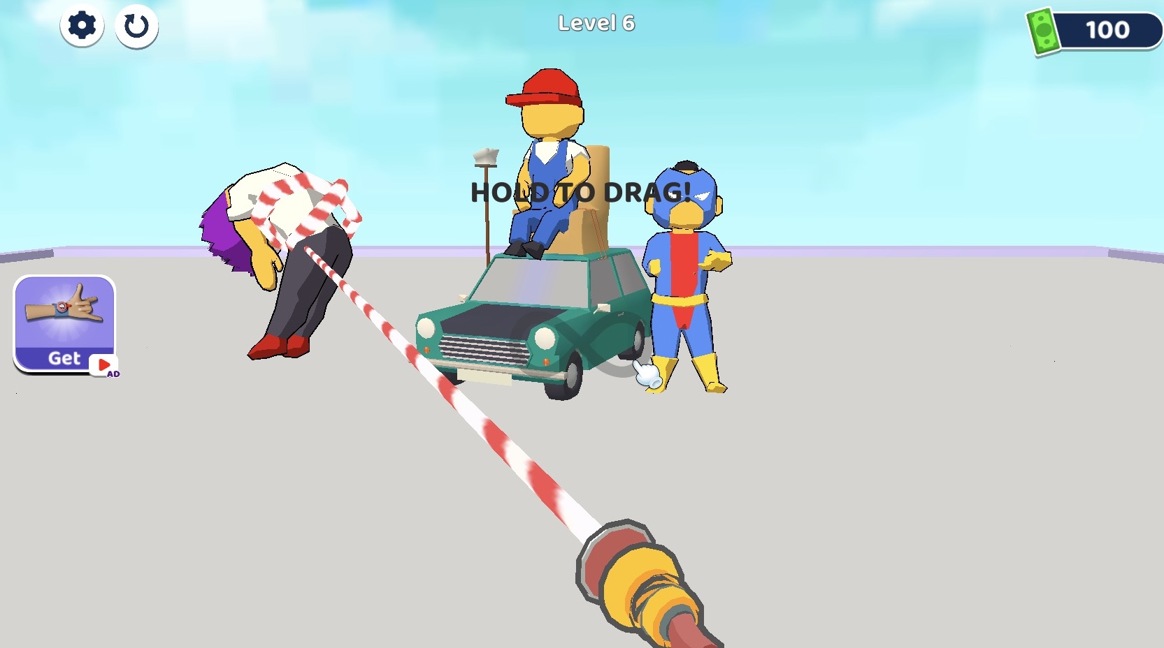 つかんでから投げる武器もあり、多彩な攻撃方法で楽しめる