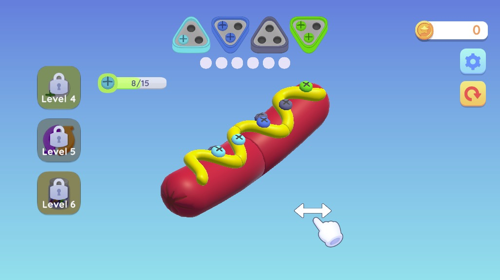 三角容器と同色のネジを優先的に外そう