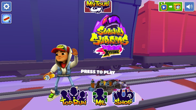 画面をタップしてゲームを開始し、スリル満点のランニングに挑戦！