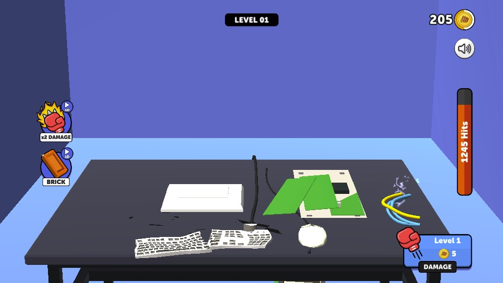 キーボードやマウスも一気に壊す爽快感！