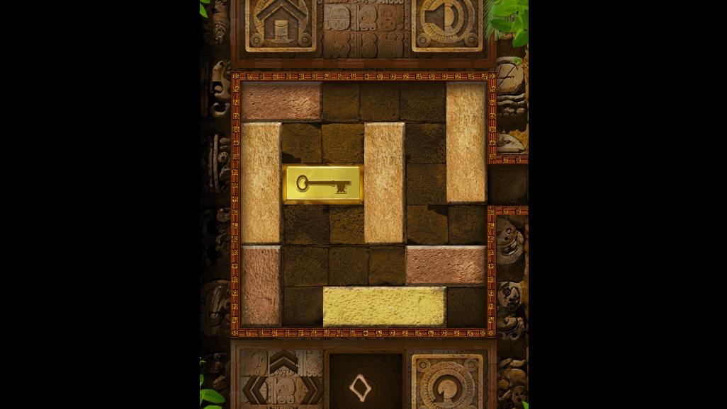 レンガをスライドさせ、鍵を出口に導け！