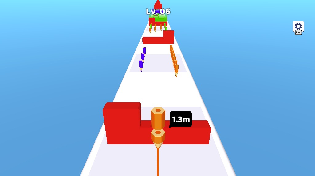 赤い壁に注意!鉛筆が削られる前に長さを確保しよう