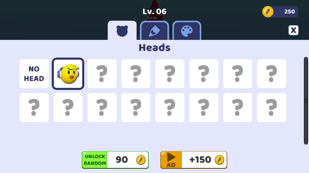 集めたコインで新しいスキンをゲットしよう!