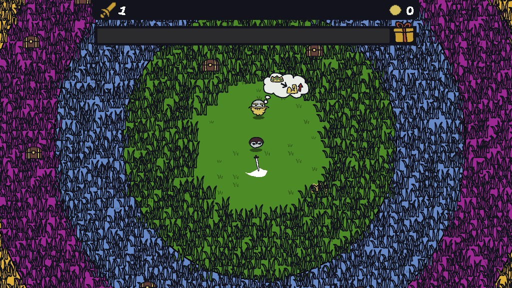 剣を振って周囲の草を刈り取り、道を切り開こう