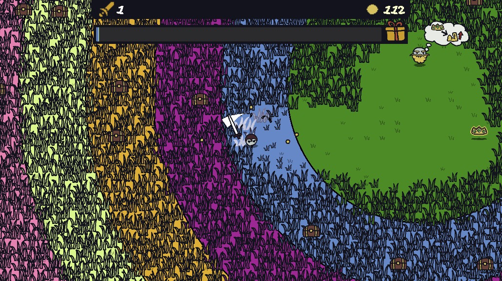 アップグレードが必要、外側の草ほど刈り取るのに時間がかかるぞ