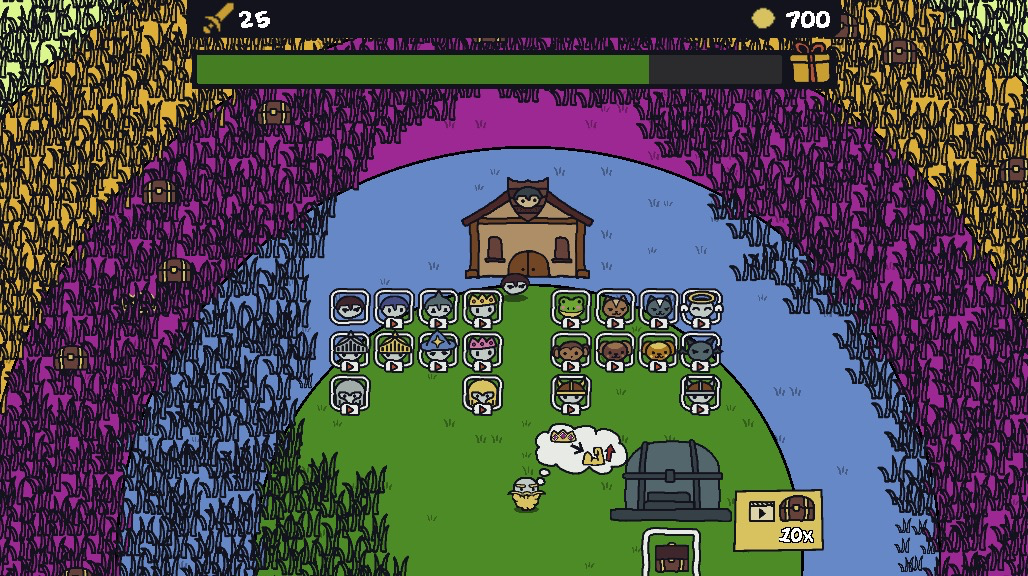 動画視聴で騎士のスキンを変更し、個性を出そう