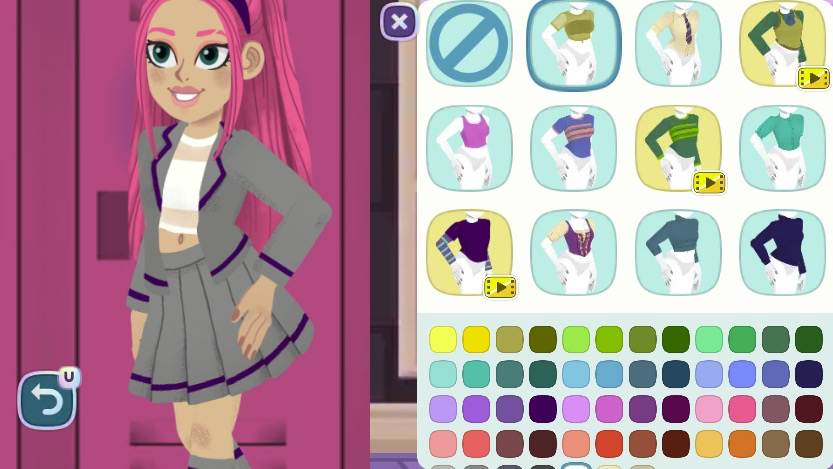 豊富な服の種類で、オリジナルなコーディネートを作ろう！