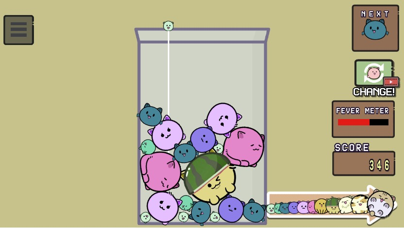 フィーバーメーターを満たして猫だけのフィーバータイムへ突入