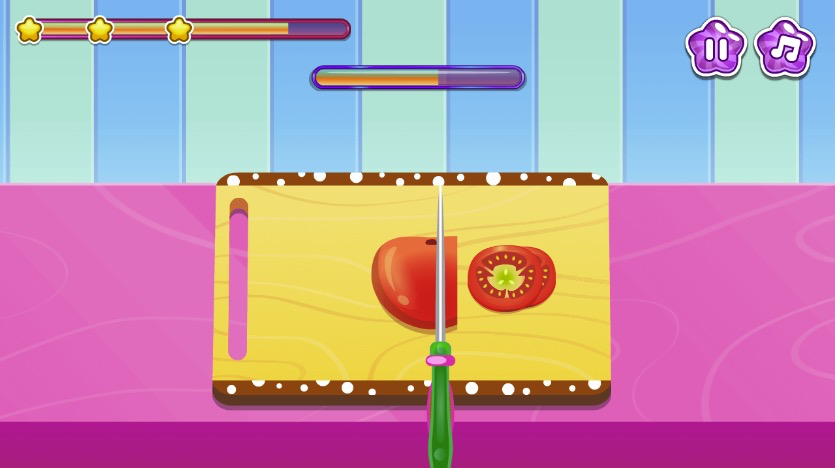 新鮮な野菜をスライスして準備万端にしよう