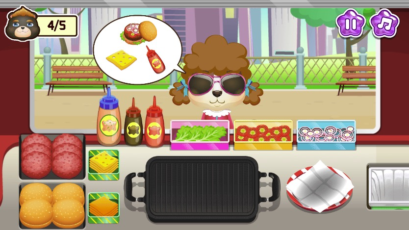 可愛いくまや犬のお客さんが来店してくる