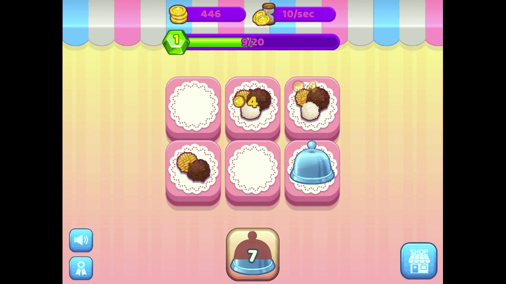 次々とデザートをマージして、新しい種類を発見しよう。