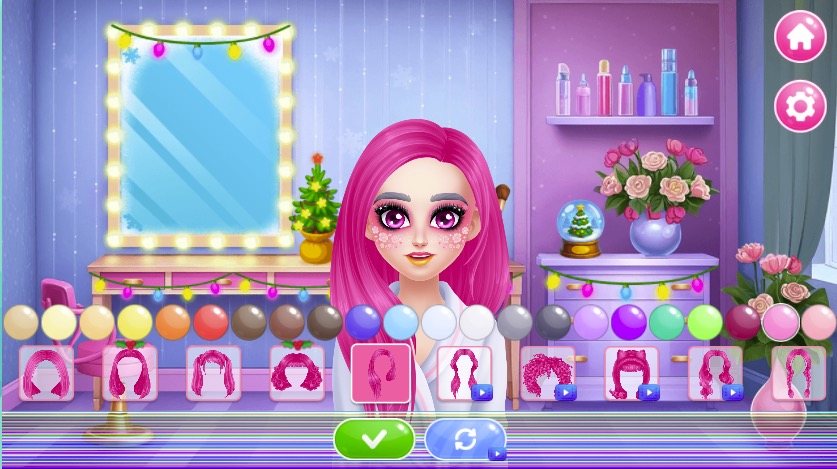 多彩な髪型オプションからお気に入りを選べる