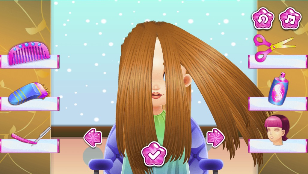 櫛を通すことで、乱れた髪が一瞬でまっすぐに整う魔法の瞬間