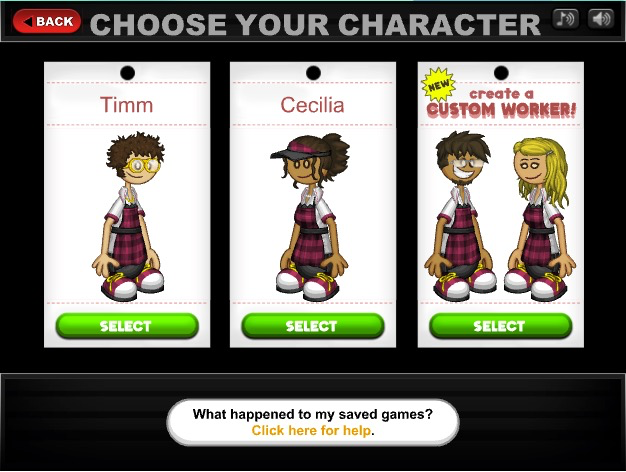 キャラクターを選択し、独自のカスタマイズが可能