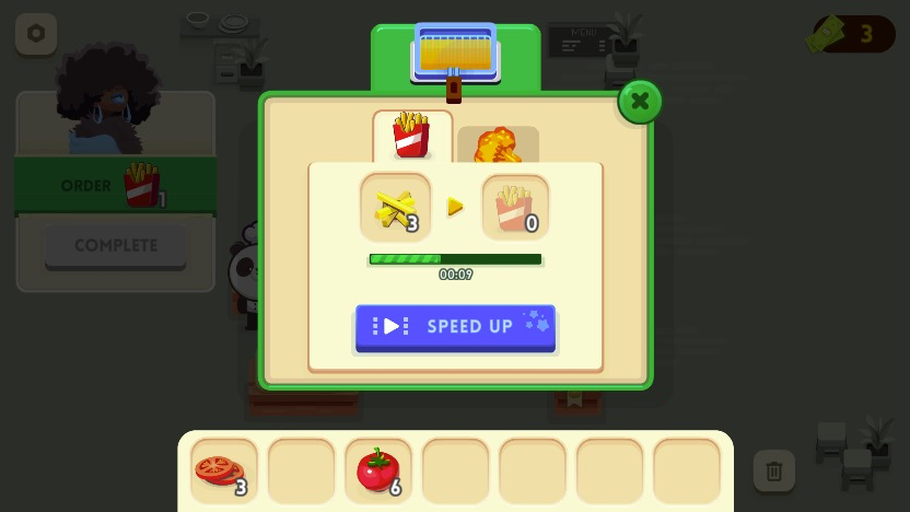 フライヤーをアンロックし、フライドポテト作りに挑戦しよう